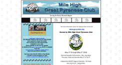 Desktop Screenshot of milehighgreatpyrenees.com